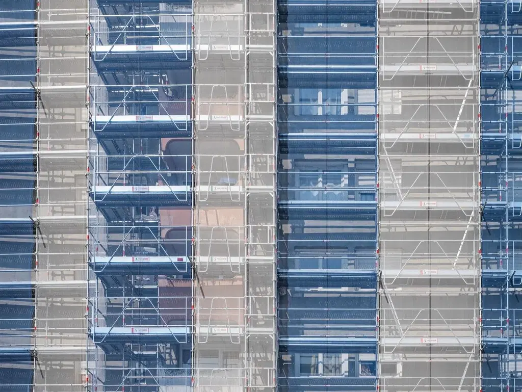 Échafaudage de façade à cadres