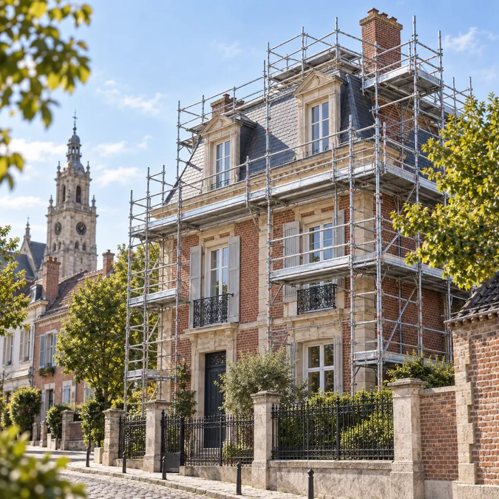 Échafaudage Béthune sur une maison de caractère