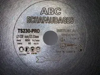 Disque diamant TS230-PRO — visuel produit