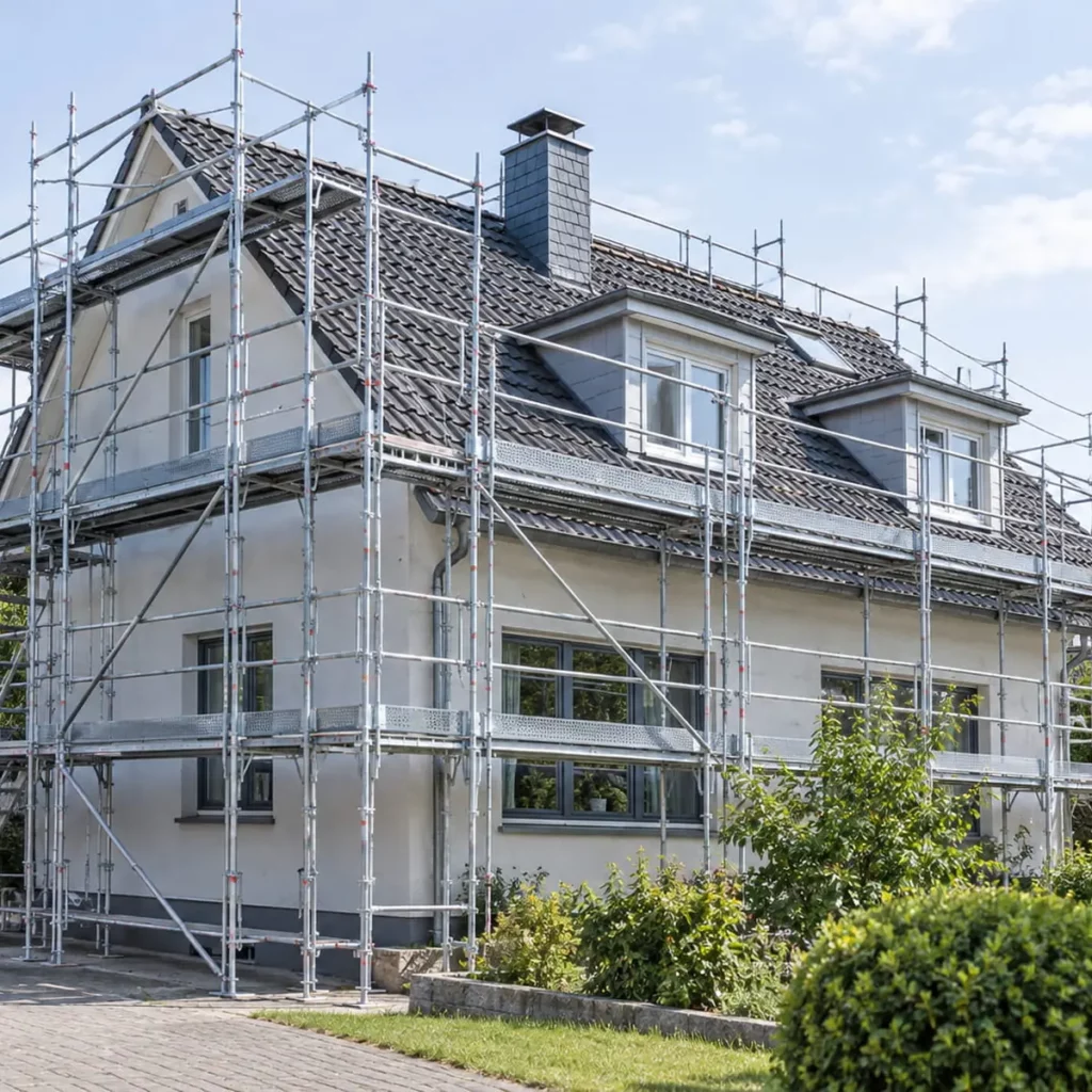 Plancher échafaudage Amiens : planchers de travail sur un chantier, sans bâche